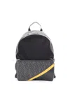 Fendi 2010s Ff Monogram Diagonal Backpack In Black