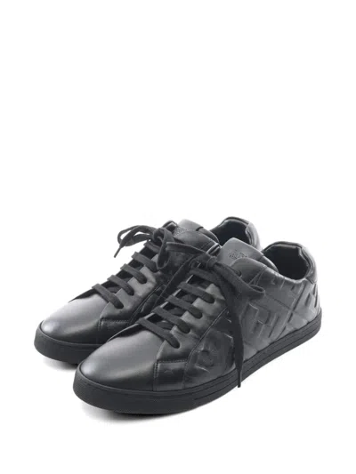 Pre-owned Fendi 2010s Ff Pattern Sneakers In Black