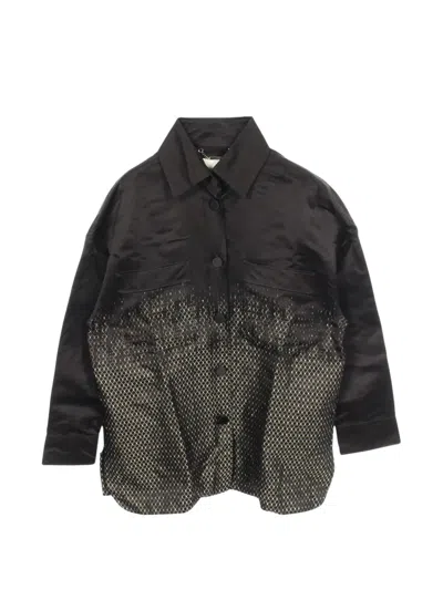 Pre-owned Fendi 2010s Geometric-pattern Shirt In Black