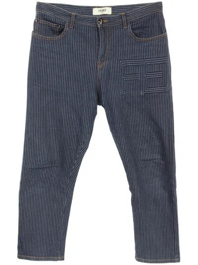 Pre-owned Fendi 2010s Hickory Jeans In Blue