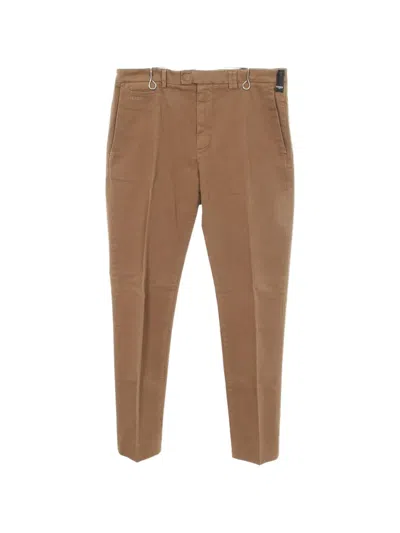 Pre-owned Fendi 2010s Logo Embroidered Trousers In Brown