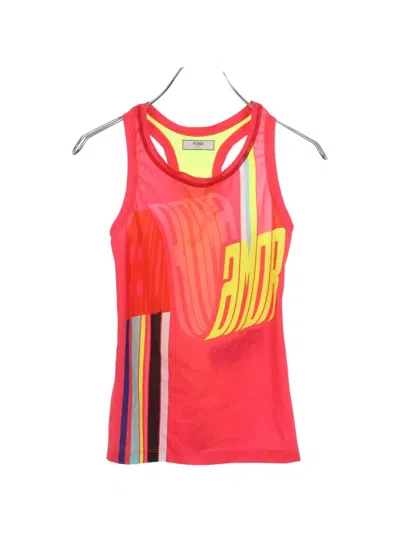 Pre-owned Fendi 2010s Logo-print Tank Top In Red