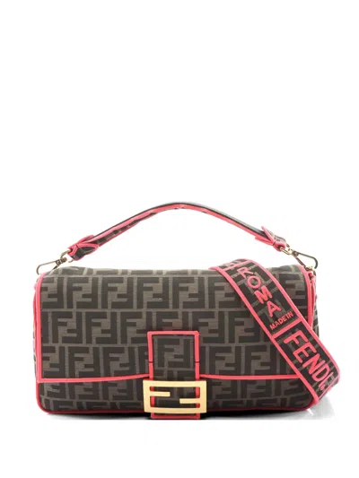 Pre-owned Fendi 2010s Mamma Bucket Tote Bag In Brown
