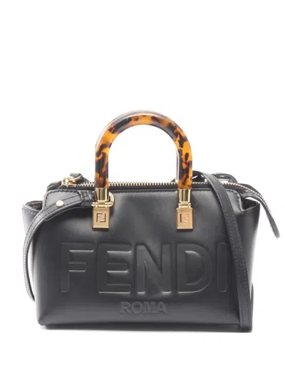 Pre-owned Fendi 2010s Mini By The Way Two-way Handbag In Black