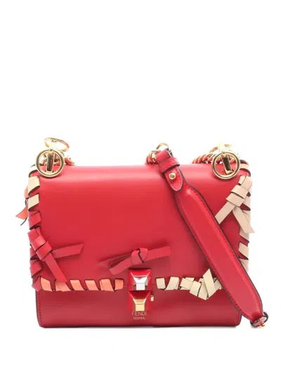 Pre-owned Fendi 2010s Mini Kan I Shoulder Bag In Red