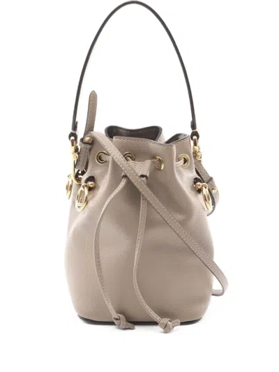 Pre-owned Fendi 2010s Mini Montresor Handbag In Neutrals