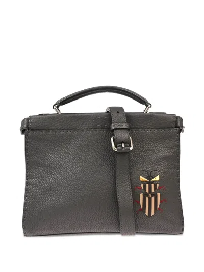 Pre-owned Fendi 2010s Mini Peekaboo Leather Handbag