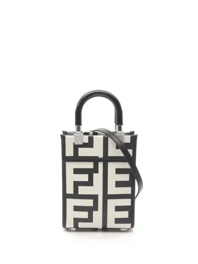 Pre-owned Fendi 2010s Mini Sunshine Two-way Handbag In 黑色