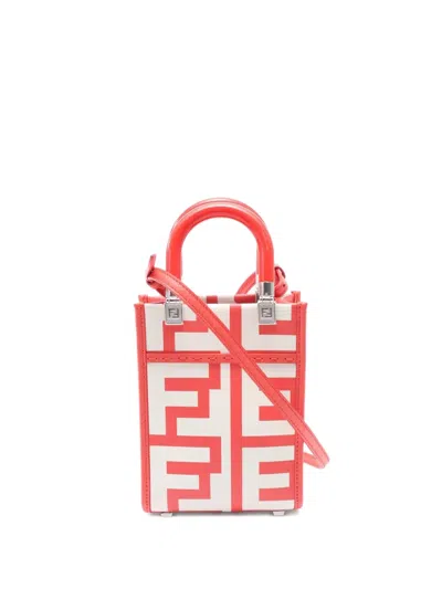 Pre-owned Fendi 2010s Mini Sunshine Two-way Handbag In Red