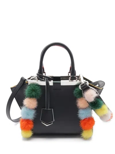 Pre-owned Fendi 2010s Mini Trois-jours Two-way Bag In ブラック