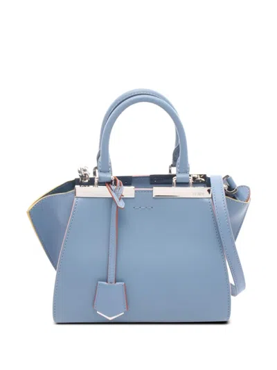 Pre-owned Fendi 2010s Mini Troisours Leather Handbag