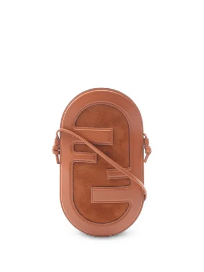 Pre-owned Fendi 2010s O'lock Leather Shoulder Bag In Brown