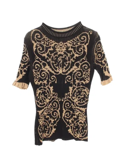 Pre-owned Fendi 2010s Patterned Top In Black