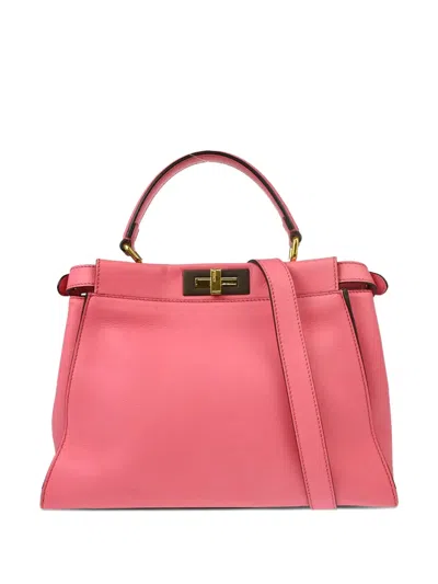 Pre-owned Fendi 2010s Peekaboo Handbag In Pink