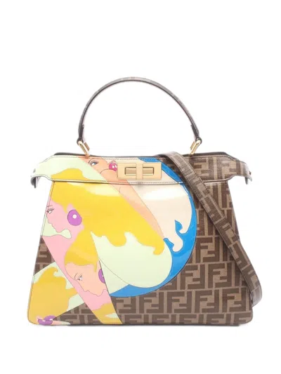 Pre-owned Fendi 2010s Peekaboo Iseeu Tote Bag In Brown