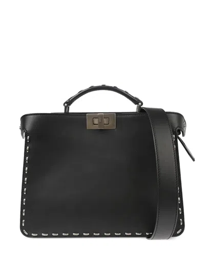 Pre-owned Fendi 2010s Peekaboo Iseeu Two-way Handbag In Black