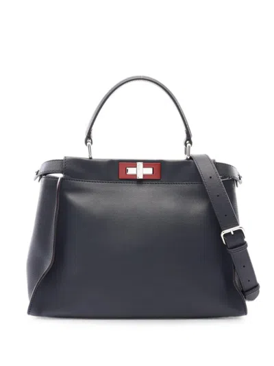 Pre-owned Fendi 2010s Peekaboo Two-way Handbag In Blue