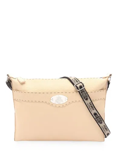 Pre-owned Fendi 2010s Selleria Shoulder Bag In Neutral
