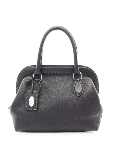 Pre-owned Fendi 2010s Selleria Tote Bag In Black
