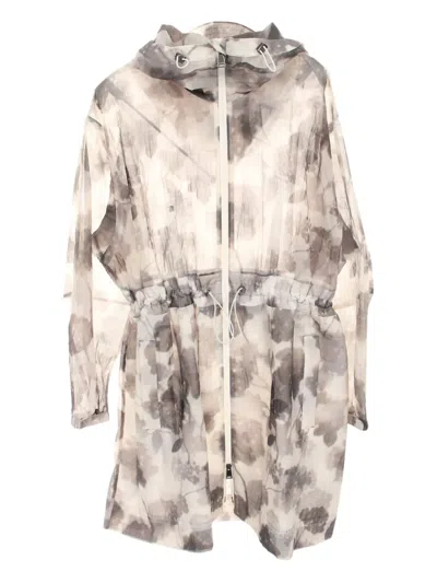 Pre-owned Fendi 2010s Sheer Hooded Jacket In White