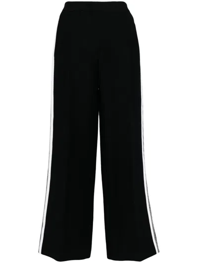 Pre-owned Fendi 2010s Side-stripe Straight-legged Trousers In Black