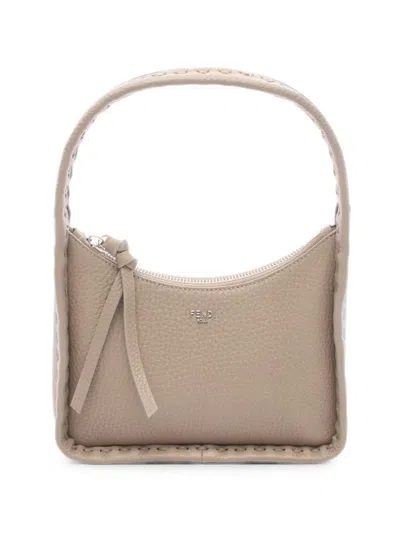 Pre-owned Fendi 2010s Small Fendessenze Selleria Tote Bag In Neutrals