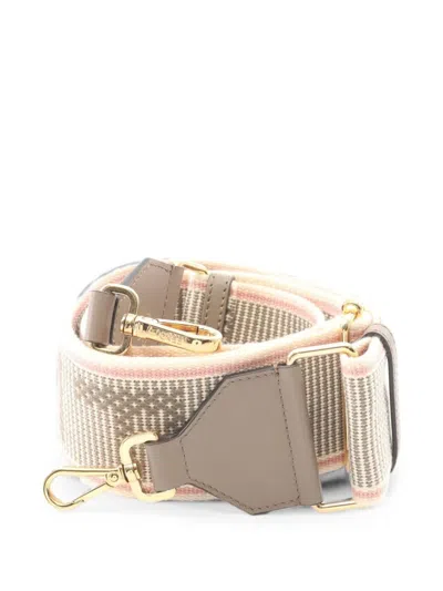 Pre-owned Fendi 2010s Strap You Logo Shoulder Strap In Neutrals