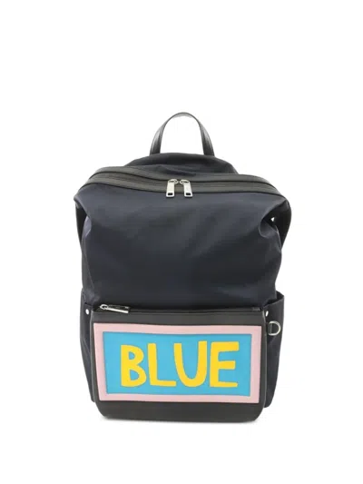 Pre-owned Fendi 2010s Vocabulary Blue Backpack