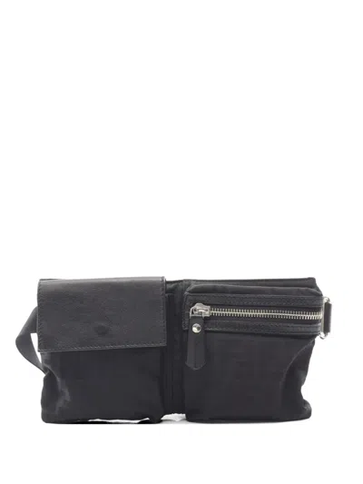 Pre-owned Fendi 2010s Zucca Belt Bag In Black