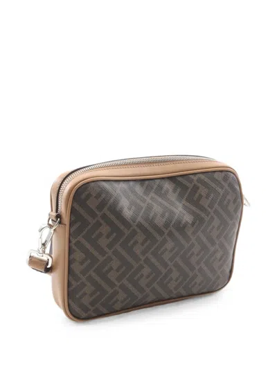 Pre-owned Fendi 2010s Zucca Camera Bag In Brown