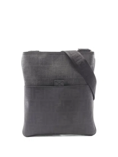 Pre-owned Fendi 2010s Zucca Cross Body Bag In グレー