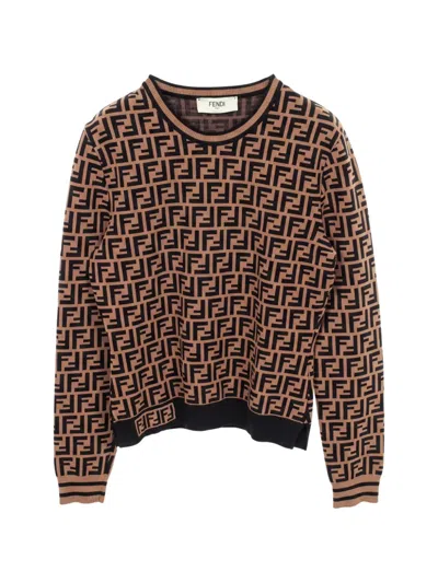 Pre-owned Fendi 2010s Zucca Pattern Sweatshirt In Neutral