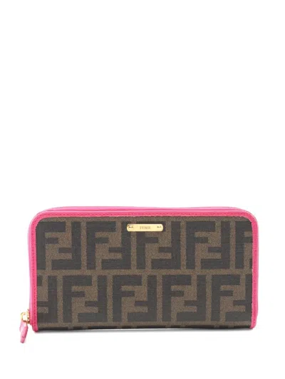 Pre-owned Fendi 2010s Zucca Pattern Wallet