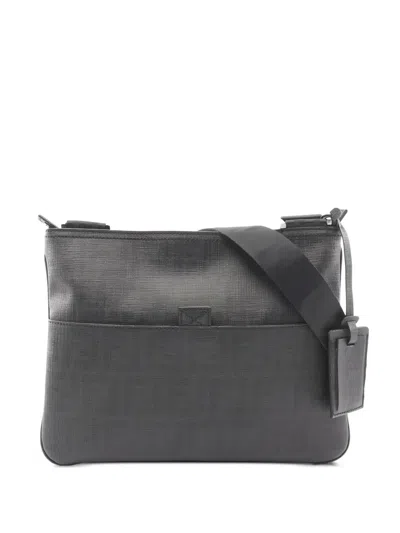 Pre-owned Fendi 2010s Zucca Shoulder Bag In Black