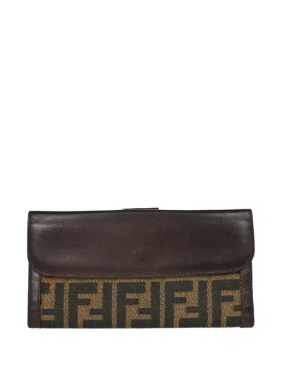 Pre-owned Fendi 2010s Zucca Wallet