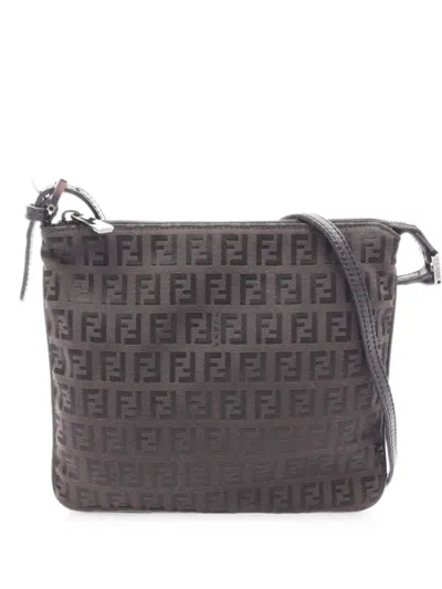 Pre-owned Fendi 2010s Zucchino Shoulder Bag In Brown