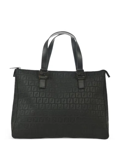 Pre-owned Fendi 2010s Zucchino Tote Bag In Black