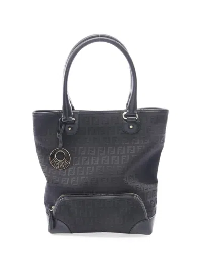 Pre-owned Fendi 2010s Zucchino Tote Bag In Black