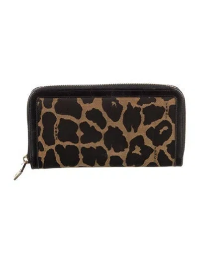 Pre-owned Fendi 2011 Jacquard Continental Wallet In Multi