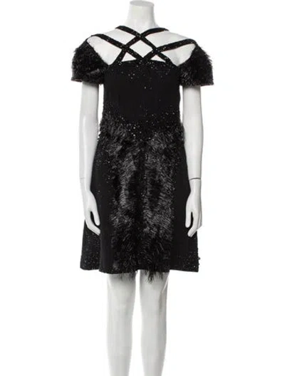 Pre-owned Fendi 2012 Mini Dress In Black
