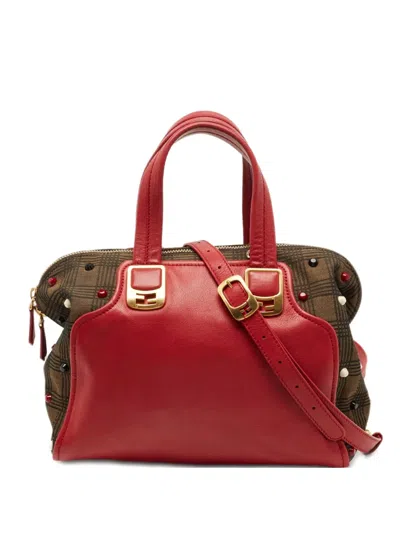 Pre-owned Fendi 2012 Small Chameleon Tote Bag In Red