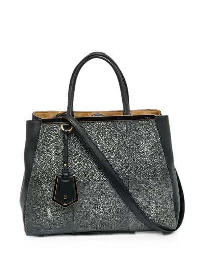 Pre-owned Fendi 2013 2jours Tote Bag In Black