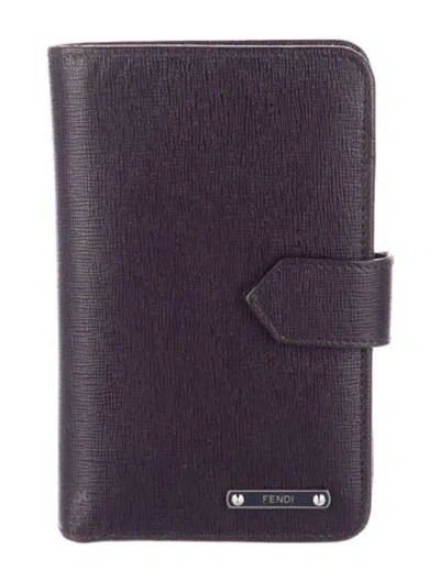 Pre-owned Fendi 2013 Leather Bifold Wallet In Purple