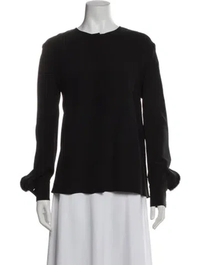 Pre-owned Fendi 2013 Silk Sweatshirt In Black