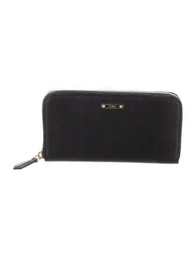 Pre-owned Fendi 2013 Zippy Continental Wallet Continental Wallet In Black