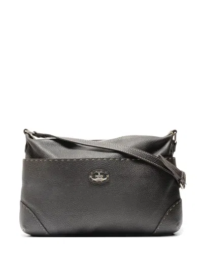 Pre-owned Fendi 2013-2017 Selleria Shoulder Bag In Brown