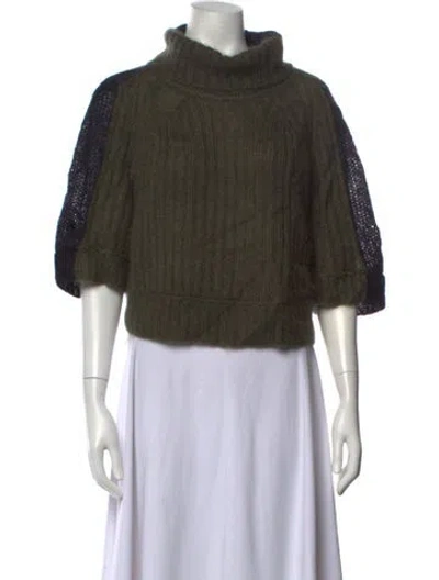 Pre-owned Fendi 2014 Mohair Sweater In Green