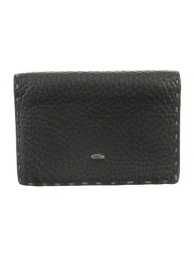 Pre-owned Fendi 2014 Selleria Wallet In Gray