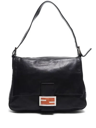 Pre-owned Fendi 2015-2024 Mamma Forever Shoulder Bag In Black