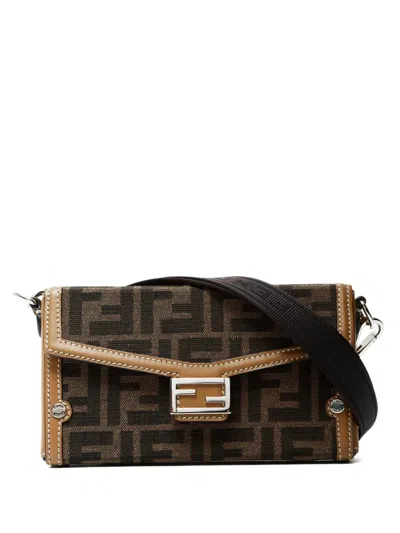 Pre-owned Fendi 2015-2025 Baguette Phone Case In Brown